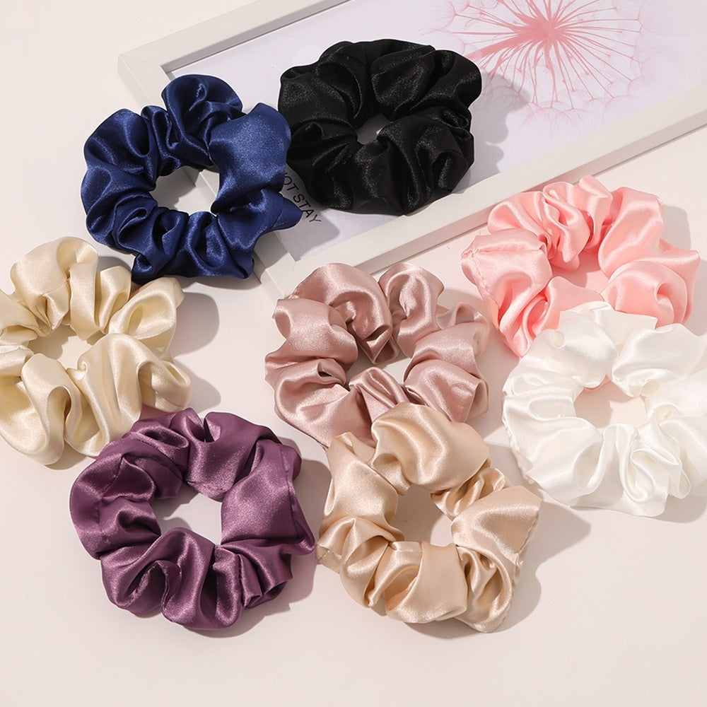 chouchous en couleurs en satin de soie